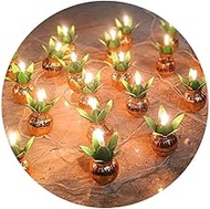 Elixxeton US Kalash LED Light Made in India Golden Kalash Light for Diwali Festival Navratri Home De