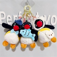 Anime Kawaii Pingu Plush Keychain Cute Cartoon Creative Funny Lying Flat Toy Backpack Pendant Birthd