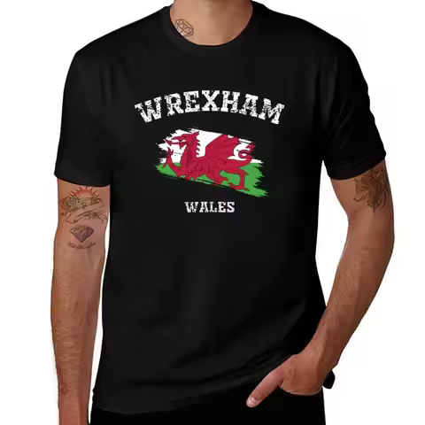 Wrexham Wales T-Shirt Plus Size Outdoor Casual Top