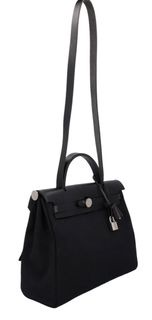 Hermès 黑帆布手提包 Herbag 31