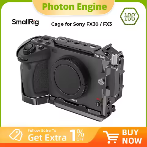 SmallRig Cage for Sony FX30 FX3, with Nato Rail Cable Clamp Cold Shoe, FX30 Camera Cage Compatible w