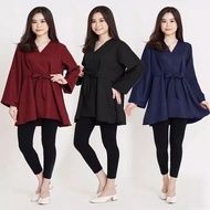 BLOUSE KIMONO WANITA JUMBO BIGSIZE XL XXL XXXL BAJU HAMIL KERJA PESTA