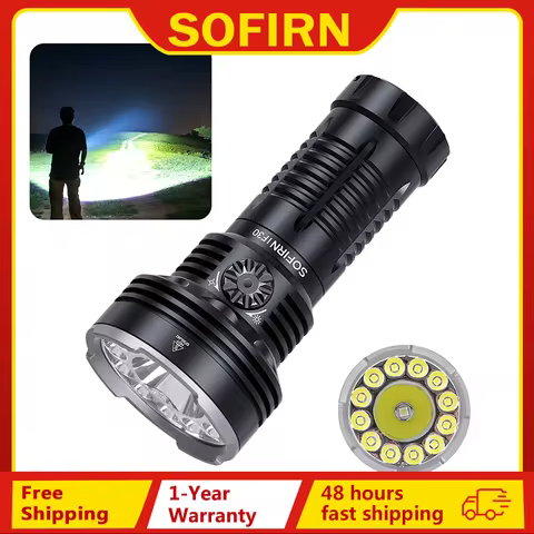 Sofirn IF30 LUMINUS SFT40 LED Flashlight Powerful 12000lm 32650 Battery Lanterna USB C Rechargeable 