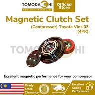TOMODACHI Magnetic Clutch Compressor Vios (4PK) Toyota Vios'03 Magnetic Clutch Set(Compressor) | Magnetic Clutch Aircond