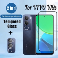 Vivo Y19s Tempered Glass 2 in 1 Screen Protector for Vivo Y19 Y29 Y39 Y17s Y19s Pro Y28s Y29s 4G 5G 