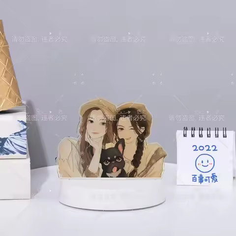 Customized FreenBecky Cartoon Comic Night Light Desktop Decoration, Bedroom Sleeping Warm Light with