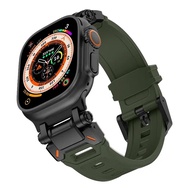 For apple watch Series 10 9 8 7 se 6 5 4 สาย ซิลิโคน สายนาฬิกา Ultra 2 49mm สาย 45mm 42mm 44mm 46mm 