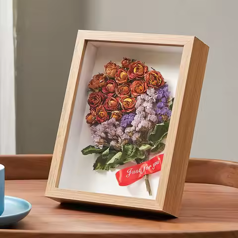 3D Hollow Deep Shadow Box Frame Thickened DIY Dried Flower Specimen Display Stand A4 Clay Painting M