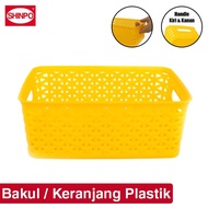 SHINPO Wadah Bakul Keranjang Kotak Plastik Serbaguna 27 x 17 CM ORANGE