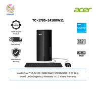 Acer Desktop Aspire TC-1785-14100W11 Desktop PC (i3-14100, 8GB, 512GB, Intel, W11H)