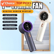 199 Speed Turbo Mini Handheld | Super Cold Rechargeable Portable Fan for Outdoor, Travel, Camping | 