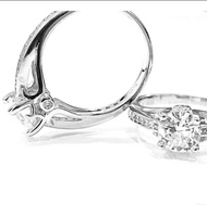 Zign Jewelryแหวนเพชร แหวนเงินแท้925 เม็ดเดี่ยวเพชรข้าง รุ่นRS0022