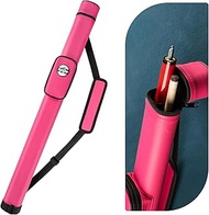 Trymake Pool Cue Case, 1×1 Hard Pool Stick Case Holds 1 Complete of 2-Piece Cue, Made of Faux Leathe