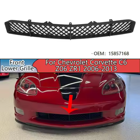 Car Front Lower Grille For Chevrolet Corvette C6 Z06 ZR1 2006-2013 Car Accessories Body Kit Matte Bl
