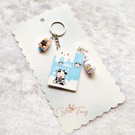 Moo Moo Cow Kitty Keychain