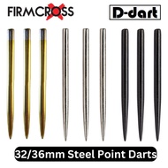 FIRMCROSS STEEL DART POINT - (32/36mm) STEEL TIP REPLACEMENT REPOINTING DARTS POINT FOR STEEL DART