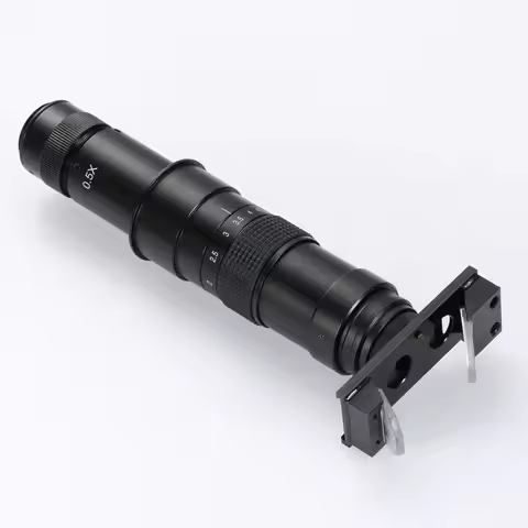 Electronic Monocular Video Microscope C-Mount Zoom Lens 0.7X-4.5X 2D 3D Inspection Magnifier for HDM