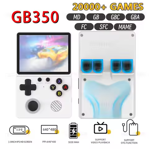 GB350 Handheld Game Player 3.5Inch IPS Screen Screen Linux System Retro Video Game Console Built-in 