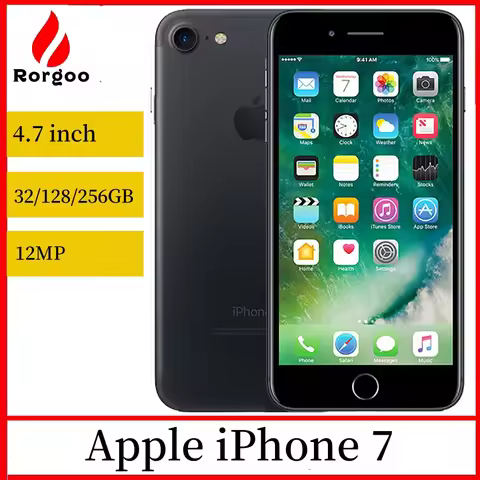 Apple iPhone 7 Smartphone 4G LTE 32GB 128GB 256GB 12.0MP Quad-Core Fingerprint 12MP Unlocked iPhone7