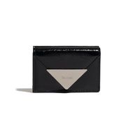 Round Refurb: fennec-CRINKLE TRIANGLE TRIPLE WALLET BLACK