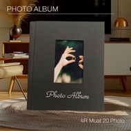PHOTO ALBUM 4R PHOTO ALBUM/ WITH HOLES 10 SHEET BLACK PHOTO ALBUM/ FITS 20 4R PHOTOS For photo colle