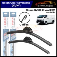 Nissan NV350 Urvan [E26] Year 2012+ Windshield Wiper Bosch Clear Advantage Set (22/16")