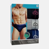 Byford 3pcs Men Classic Slip Briefs Bamboo Elastane BMB308631