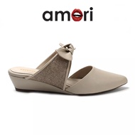 Amori Ladies Mules Shoes R0222020 Kasut Kulit Perempuan