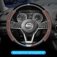 Bọc Vô Lăng Chống Mài Mòn Và Chống Trượt Da Lớp Đầu Trang Trí Bằng Sợi Carbon Cho Nissan Serena C27