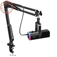 FIFINE XLR/USB Gaming Microphone Set Streaming Podcast Dynamic Microphone PC Microphone with Boom Ar