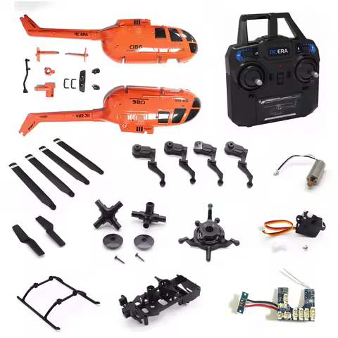 Original Spare Parts for C186 Pro BO105 RC Helicopter Body Shell Receiver Servo Motor Blade Accessor