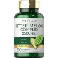 Carlyle Bitter Melon Capsules 2500 mg | 200 Count | Non-GMO & Gluten Free Extract | Complex Suppleme
