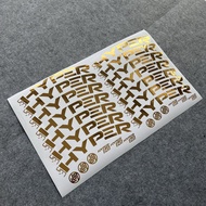 Promise LUN HYPER 3 D45 Wheelset Original Sticker Road Car Sticker Carbon Knife Custom Silver Bass N