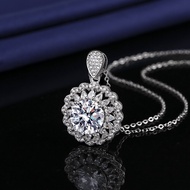 [Premium Five Carat Full Diamond Diamond Necklace Ring Earring Set Fortune Wedding Accessories 1111]