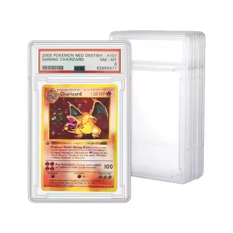 35PT Clear Transparent PSA Graded Card Slab With Stand For Sports Star Pokemon YuGiOh Ultraman Tradi
