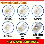 PRO🏠(5pcs)RJ11 RJ12 RJ13 Plug Telephone Crystal Plug Connector 4P4C 6P2C 6P4C 6P6C 8P8C Socket Plug 