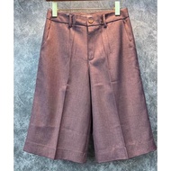 กางเกง4ส่วนเอวสูงซิปหน้ามีกระเป๋าทรงกระบอกผ้าโซดเก็บทรงสวยมีM-3XL