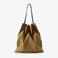 Issey Miyake Geometric Diamond Pleated Canvas Bag 2022 New Large Capacity Tote Bag Lightweight Shoulder Shopping Bag AER PG FJ
