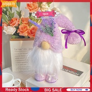 Spring Gnome Plush with Lavender and Purple Hat Gnome Decorations for Home Office Tiered Tray Decor