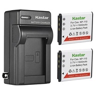 Kastar 2-Pack Battery and AC Wall Charger Replacement for Casio NP-110 NP-160 Battery, Casio Exilim 