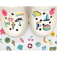 Summer Series Big Size Beach for Bogg Bag Shoes Buckles Charms Accessories DIY PVC Detachable for Wo