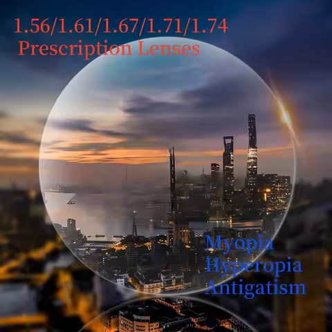 2pcs, 1.56/1.61/1.67/1.71 Index Single Vision Aspheric Optical Eyeglasses Prescription Lenses Anti-S