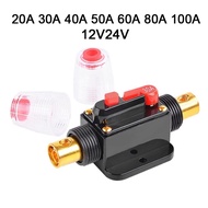 20A 30A 40A 50A 60A 80A 100A Circuit Breaker 12V 24V DC Car Truck Audio Resettable Fuse Circuit Brea