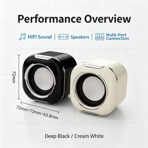 High-Aesthetic Wired Desktop Mini Speaker HIFI Lossless High Volume Sound Quality Desktop Stereo Min
