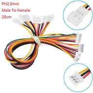 5/10Pcs PH2.0 200MM 2/3/4/5/6 Pin Male to Female Plug Connector With Wire 2.0MM 2p 3p 4p 5p 6p Cable