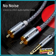 ESSAGER Kabel Audio Jack 3.5mm to 2 RCA Adapter Splitter HiFi 3M - EYPZJ-MYC0G - 0ASK05GY
