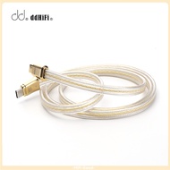 New DD ddHiFi TC19CC Gold (Comet Gold) Pure Silver Digital Signal Cable for HiFi DAC AMP,10cm/45cm/1
