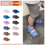 Igor Children's Baotou Sandals, Girls Baby Soft Sole Jelly Shoes, Boys Retro Casual Water Playing Beach Shoes