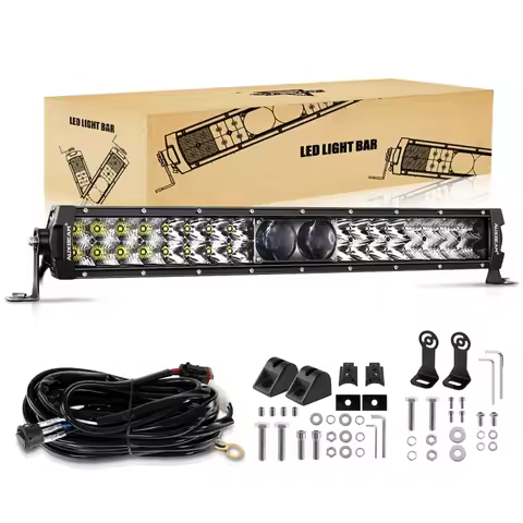 Auxbeam 22 Inch 5D Pro Lens LED Work Light Bar Dual Row Work Lamp Bar for Truck Pickup Offroad