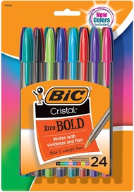 Bút bi BIC Cristal Xtra Bold Fashion Ballpoint Pen Bold Point (1.6mm) (hộp 24 cây)